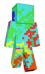 aquamarine and turquoise blue Minecraft skin — Classic model
