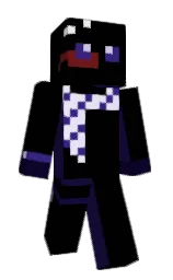 black and violet Minecraft skin — Slim model