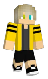 gold and peach orange Minecraft skin — Classic model
