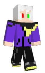 purple heart and cod gray Minecraft skin — Classic model — first worn by goriraggg