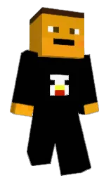 black and gamboge Minecraft skin — Classic model — first worn by Johnnyboy8000