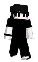 black and cod gray Minecraft skin — Slim model