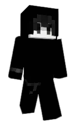 black and cod gray Minecraft skin — Slim model