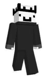 mine shaft and white Minecraft skin — Classic model