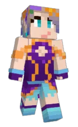 apricot peach and rose fog Minecraft skin — Slim model — first worn by cheekycleric