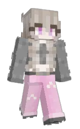 gray and azalea Minecraft skin — Slim model