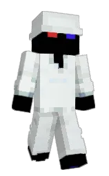 porcelain and black Minecraft skin — Slim model — first worn by SilenceTV