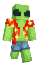 BeRcMC's Minecraft skin wearing the Aurora cape