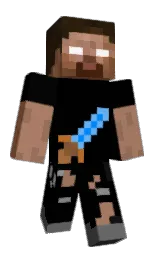black and sandal Minecraft skin — Classic model