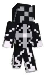 woodsmoke and black Minecraft skin — Classic model — first worn by DonaldTrump42