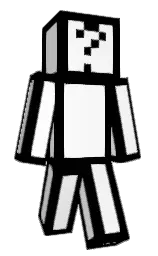 white and black Minecraft skin — Classic model