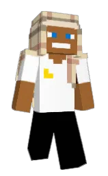 white and black Minecraft skin — Classic model
