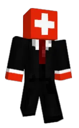 scarlet and cod gray Minecraft skin — Classic model — first worn by Caramello28