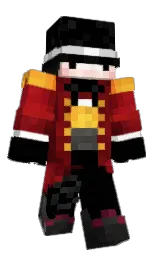 black and cod gray Minecraft skin — Classic model — first worn by HatTime_13