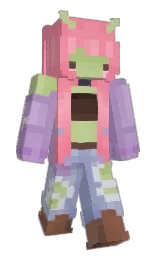 black and lavender purple Minecraft skin — Slim model — first worn by kaestar