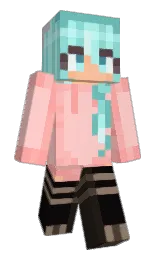 your pink and cornflower lilac Minecraft skin — Slim model