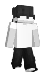 white and alto Minecraft skin — Slim model — first worn by Haubinininin
