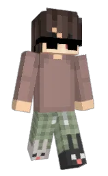 M1L0B's Minecraft skin wearing the Migrator cape