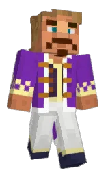 black and cararra Minecraft skin — Classic model — first worn by Beannbag