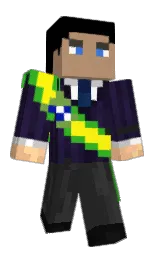 black and port gore Minecraft skin — Classic model