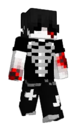 black and cod gray Minecraft skin — Slim model