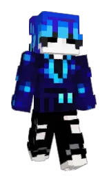 black and violet Minecraft skin — Slim model