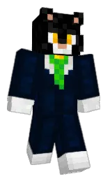 black and blue charcoal Minecraft skin — Classic model