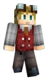 Goldenblox's Minecraft skin wearing the Copper cape