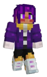 Pingo__'s Minecraft skin wearing the Purple Heart cape