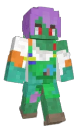 white and amethyst Minecraft skin — Classic model — first worn by kozu1020