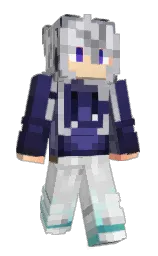 TigerQwQ's Minecraft skin wearing the Purple Heart cape