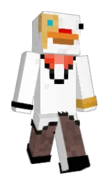 white and black Minecraft skin — Classic model