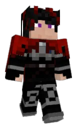 black and dove gray Minecraft skin — Classic model — first worn by SayLaVe