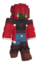 cardinal and old brick Minecraft skin — Slim model