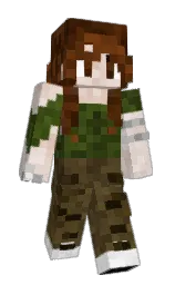 brown bramble and dark ebony Minecraft skin — Slim model — first worn by Fruuu
