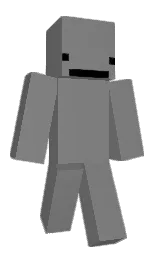 gray and black Minecraft skin — Slim model