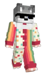 travertine and gray Minecraft skin — Slim model — first worn by AlfaTheWolf67