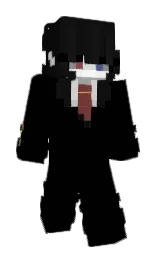 black and cod gray Minecraft skin — Slim model