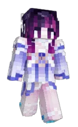 twilight blue and medium purple Minecraft skin — Slim model — first worn by Redunant