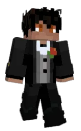 black and cod gray Minecraft skin — Slim model