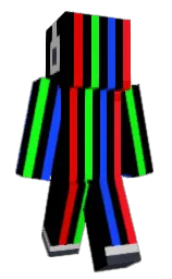 black and blue ribbon Minecraft skin — Classic model — first worn by doodleaca