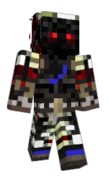 black and white Minecraft skin — Classic model