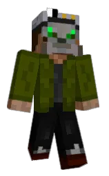 PacMan's Minecraft skin wearing the Vanilla cape
