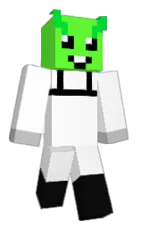 white and bright green Minecraft skin — Classic model — first worn by 17poolio