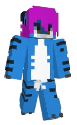 black and curious blue Minecraft skin — Classic model — first worn by rioayabusa61