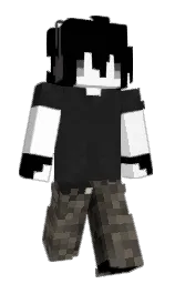 black and mine shaft Minecraft skin — Slim model