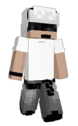 black and white Minecraft skin — Slim model