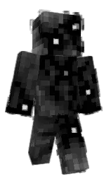 black and cod gray Minecraft skin — Classic model