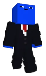 cinder and blue ribbon Minecraft skin — Classic model