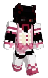 white and black Minecraft skin — Slim model — first worn by watervain